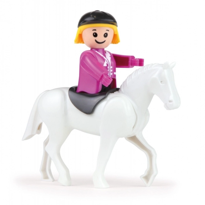 Auto Truxx paardenvervoer met figuren van plastic 26cm in doos 39x22x16cm 24m+