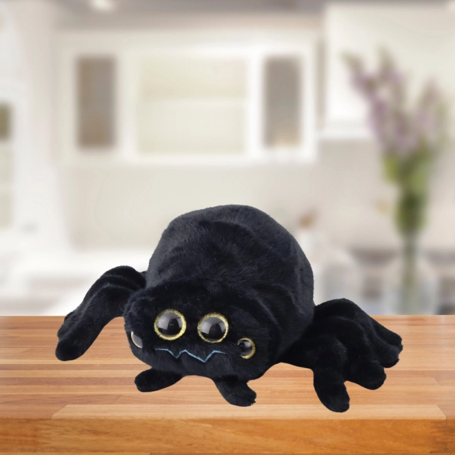 zwarte pluchen spin 30cm