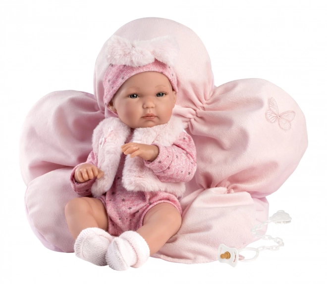 Llorens 63592 NIEUWGEBOREN MEISJE - realistische baby pop met volledig vinyllichaam - 35 cm