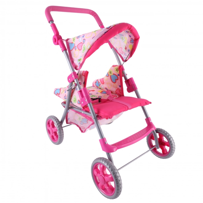 Woopie Koninklijke Kinderwagen met Gekleurde Hartjes