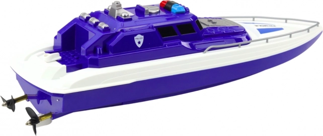 Politie motorboot op afstand bestuurbaar blauw
