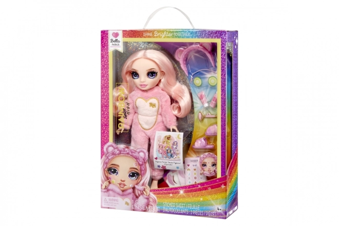 Pop Rainbow High Junior voor Pyjamafeest, Roze Bella