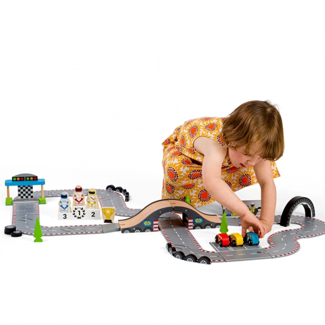 Bigjigs Rail Houten Racebaan Wedstrijddag