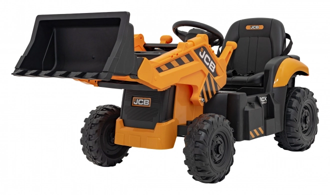 Kinder ritje op JCB Traktor met graafmachine
