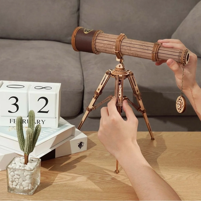 ROBOTIME Rokr Houten Model van een Monoculaire Telescoop