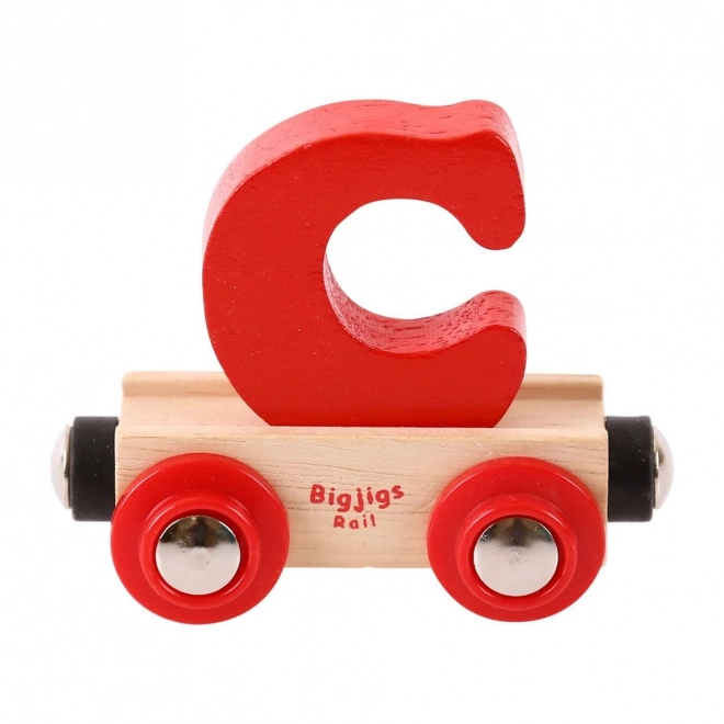 Bigjigs Rail Wagons Houten Treinbaan - Letter C