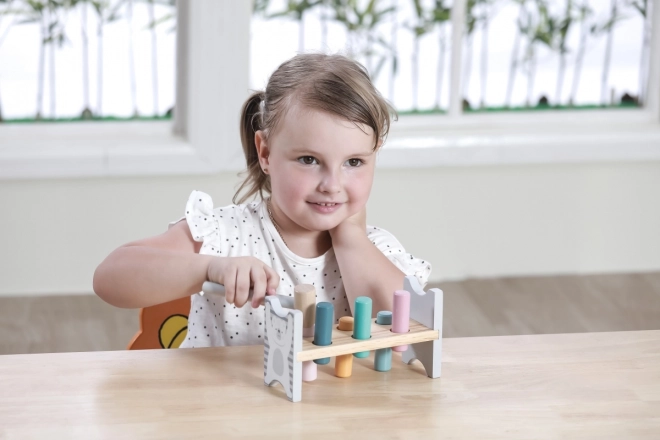 VIGA PolarB Houten bank met hamertje – Montessori speelgoed
