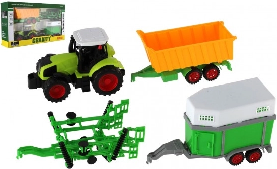 Kindertrekker met drie aanhangers