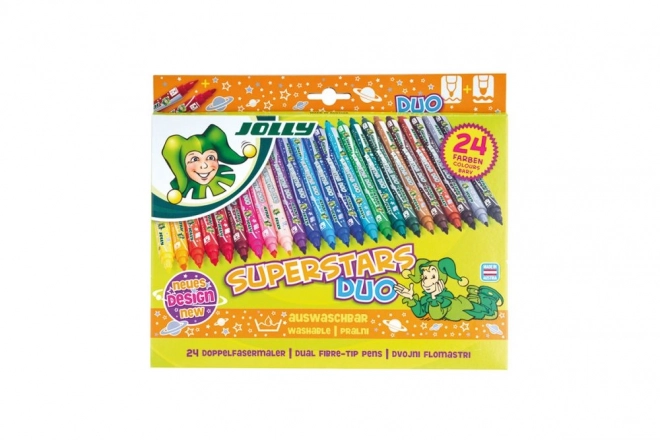 Tweedelige stiften Superstars Duo 24 stuks