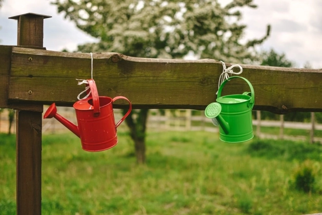 Tuin speelgoed - metalen gieter rood