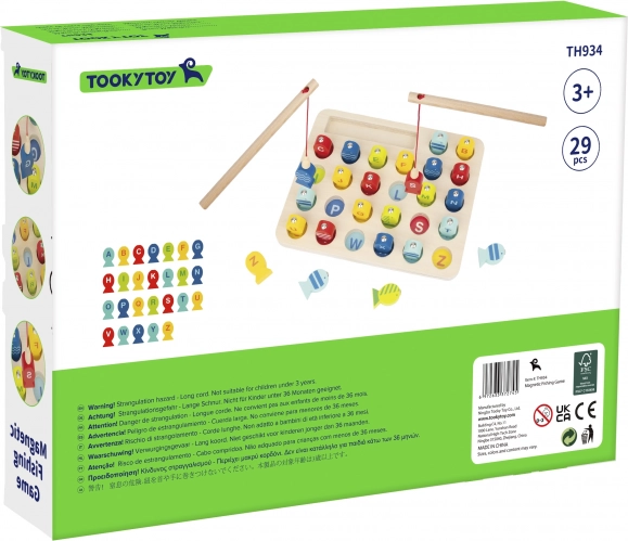 Houten visspel Leren letters Tooky Toy