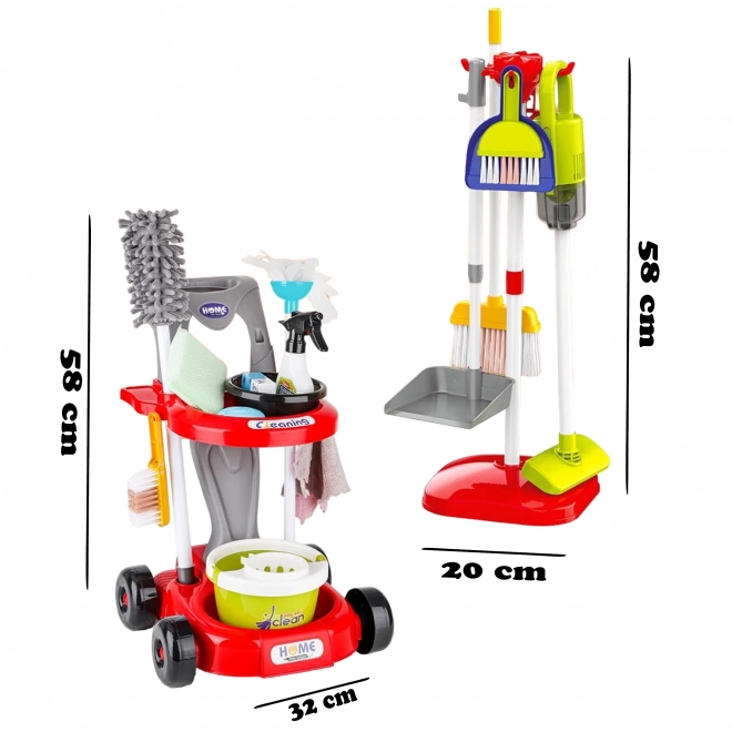 Schoonmaak Trolley XXL 3in1 voor kinderen 29 st Blauw