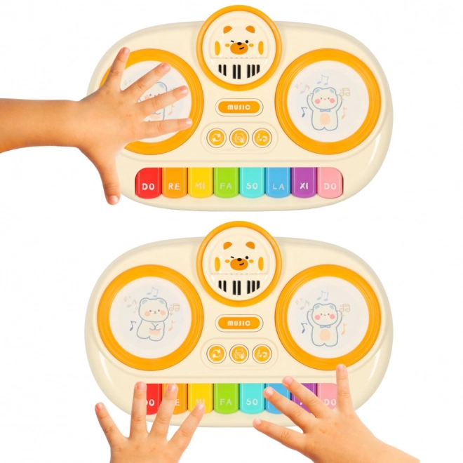 Interactieve kinderkeyboard educatief beige