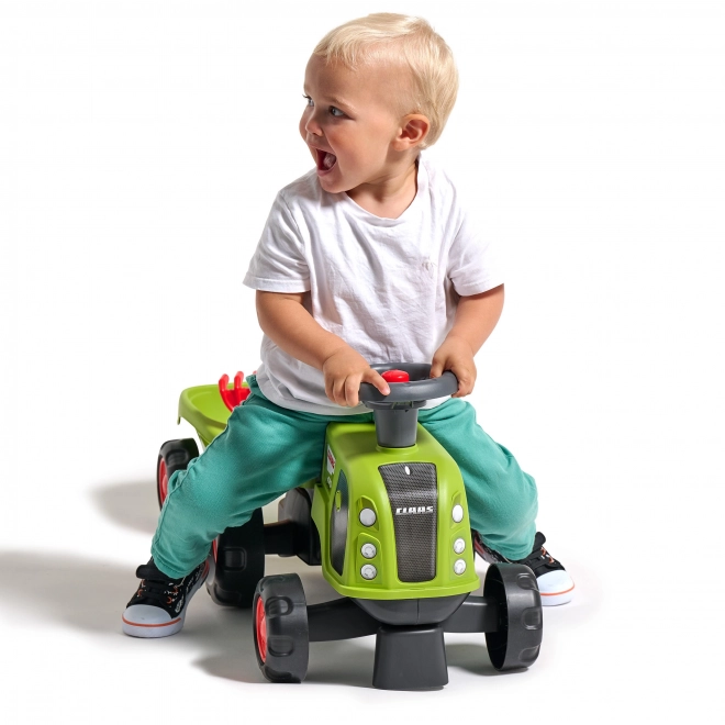 Falk kindertractor Claas 470 Arion groen met aanhanger en zandset
