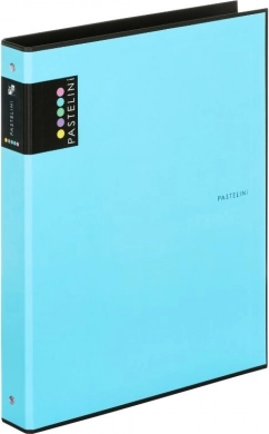 Ordner A4 PASTELINI blauw, 4-rings gelamineerd