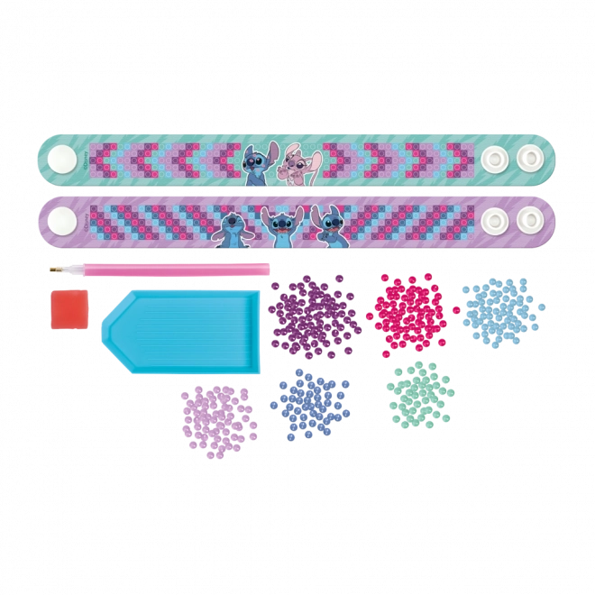 Diamantschilderen - het maken van armbanden met Stitch-motief