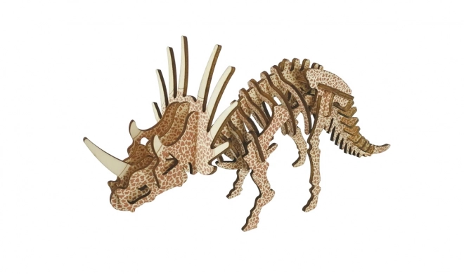 Houten 3D puzzel Triceratops
