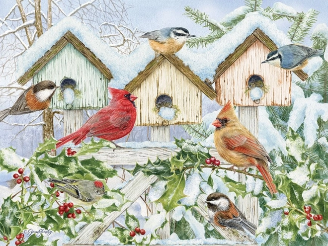 Puzzle COBBLE HILL Winterse vogelzang XL 275 stukjes