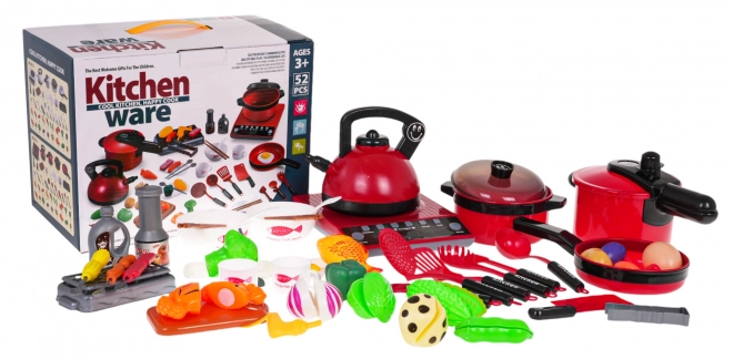 Rode set keukengerei + accessoires