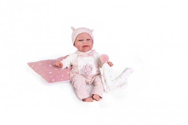 Antonio Juan 70252 CLARA - realistische babypop met geluiden en een zacht stoffen lichaam - 34 cm