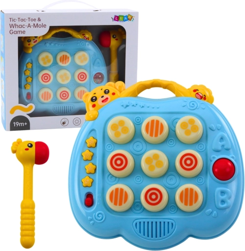Interactief Whac‑A‑Mole spel met hamertje voor kinderen – blauw