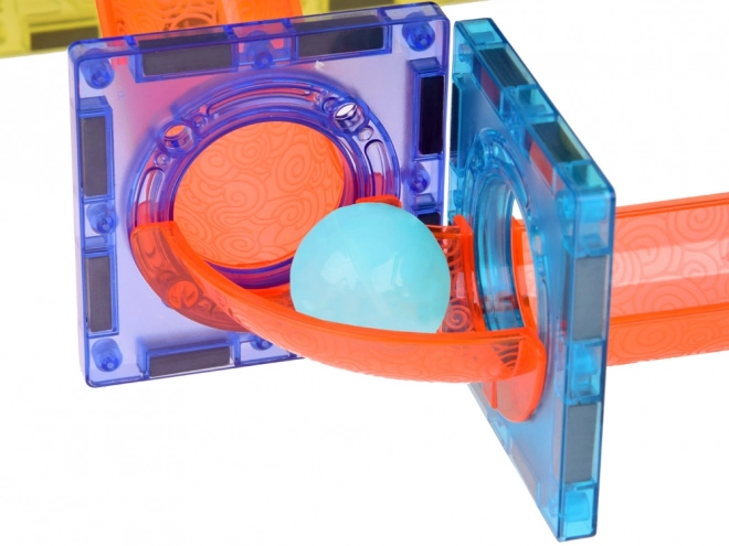 3D magnetische blokken voor kinderen Het bouwen van een lichtgevende knikkerbaan 49 elementen ZA5250