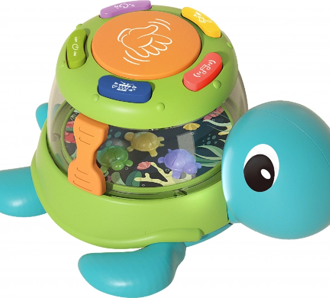 Schildpad trommeltje met effecten 15 cm
