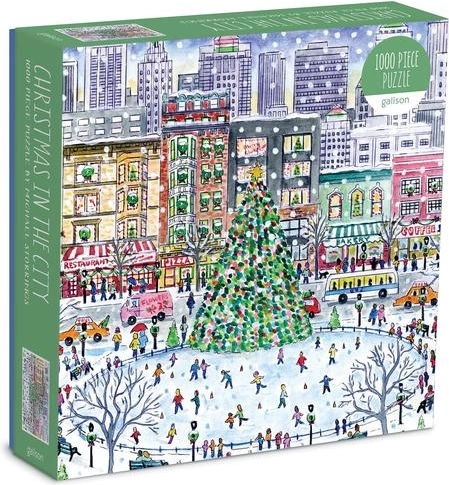Galison kerstpuzzel Kerst in de stad 1000 stukjes
