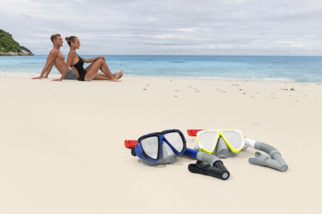zwarte duikset met masker en snorkel Bestway