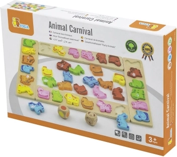 Houten gezelschapsspel Dierenkaravaan