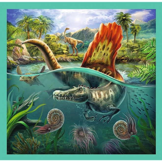 Puzzel 3in1 Wereld van Dinosauriërs 20x19,5cm in doos 28x28x6cm