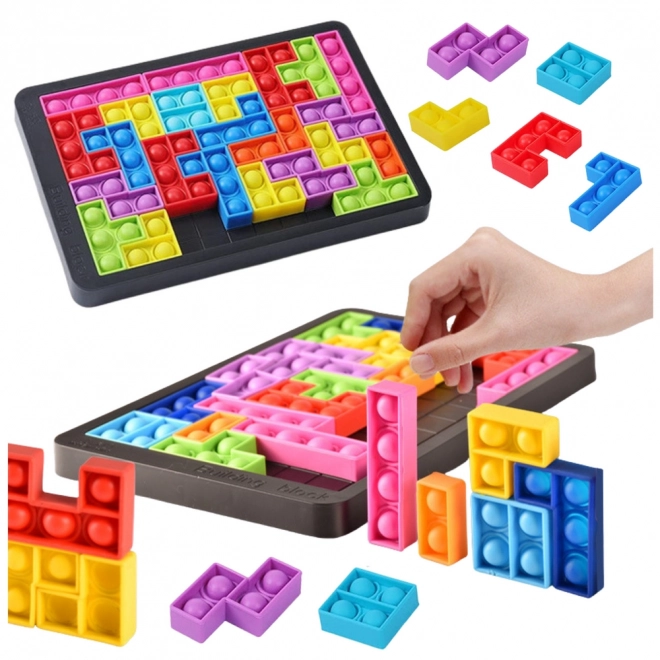Sensorisch speelgoed Tetris Pop-It Puzzel 3-in-1