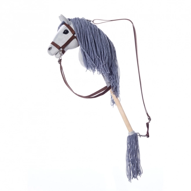 HOPPIHORSE stokpaard hobby horse formaat A4 grijs