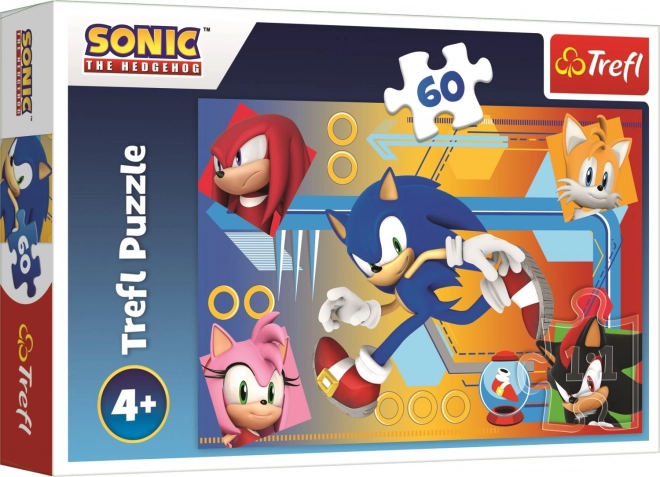 Puzzel Sonic 60 stukken Sonic in actie