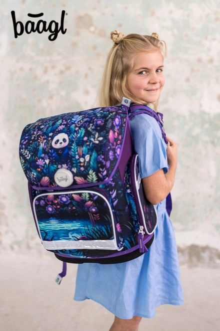 BAAGL 3 SET Ergo Jungle Panda: schooltas, etui, zakje