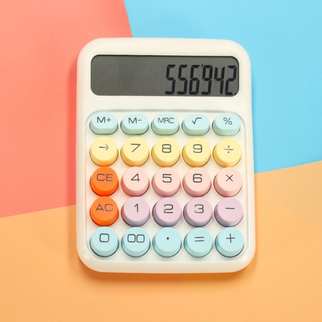 Ronde knoppen kantoorcalculator