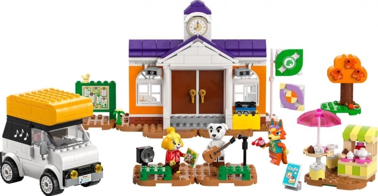 Gemeentehuis, café en markt vol details