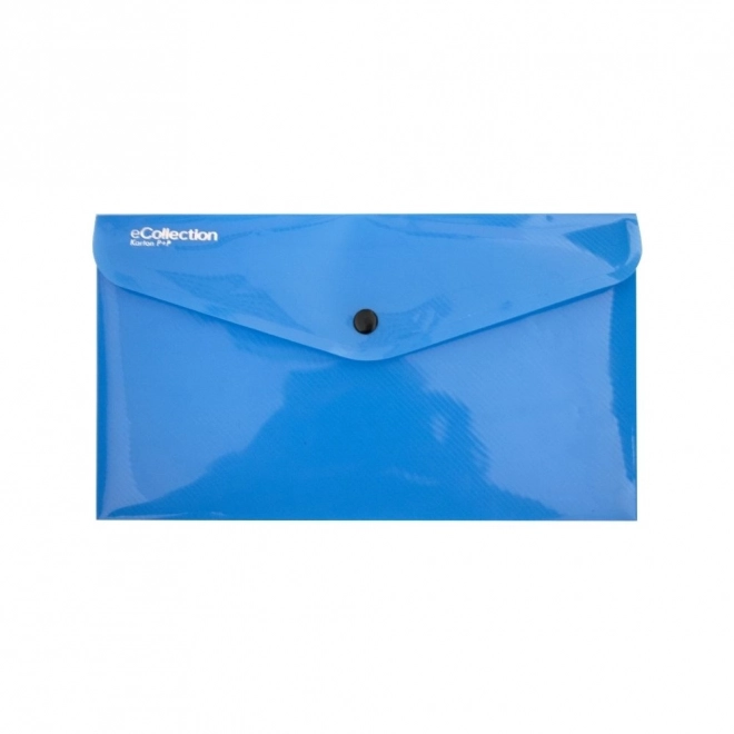 Blauwe envelop met drukknoop