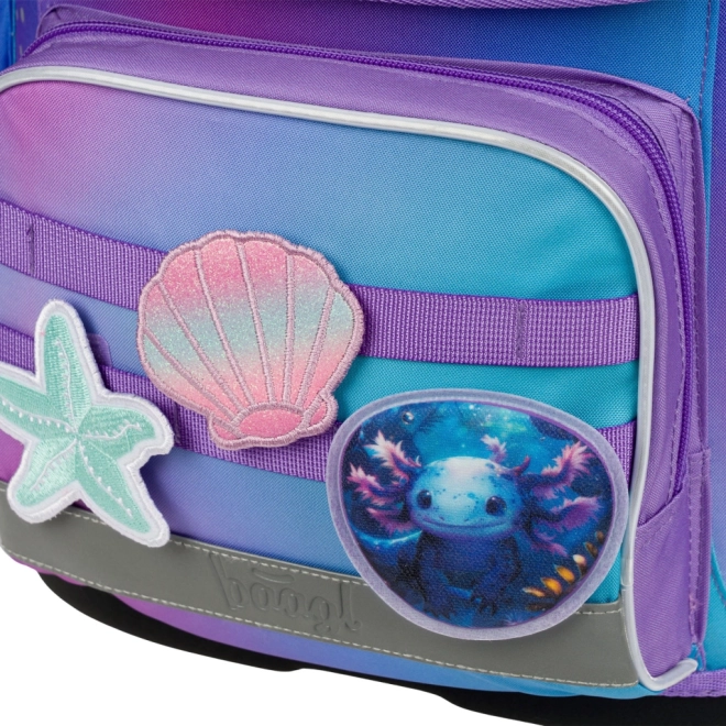 Schoolset Baagl Ergo Axolotl: schooltas, etui en zak