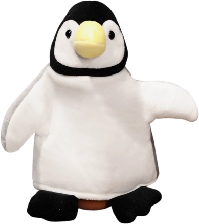 Pluchen Pinguïn Handpop 25 cm