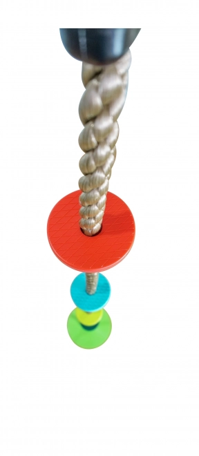 Klimtouw met plastic treden