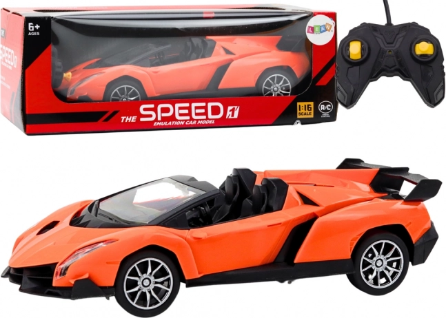 RC Sportauto 1:16 Oranje met Afstandsbediening