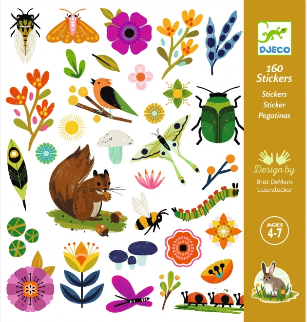 Djeco stickers in de tuin
