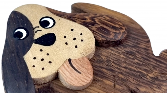 Grote houten magneet Hond