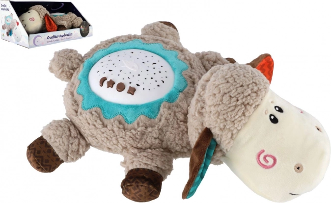 pluchen schaap met projector en melodieën 35 × 22 cm, nachtlampje voor kinderen 6m+