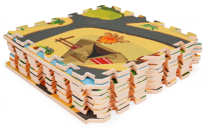 ECOTOYS Foam puzzel Safari met rand
