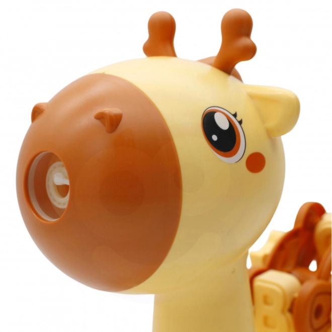 Bewegende giraffe 2-in-1 met bellenblaas voor kinderen