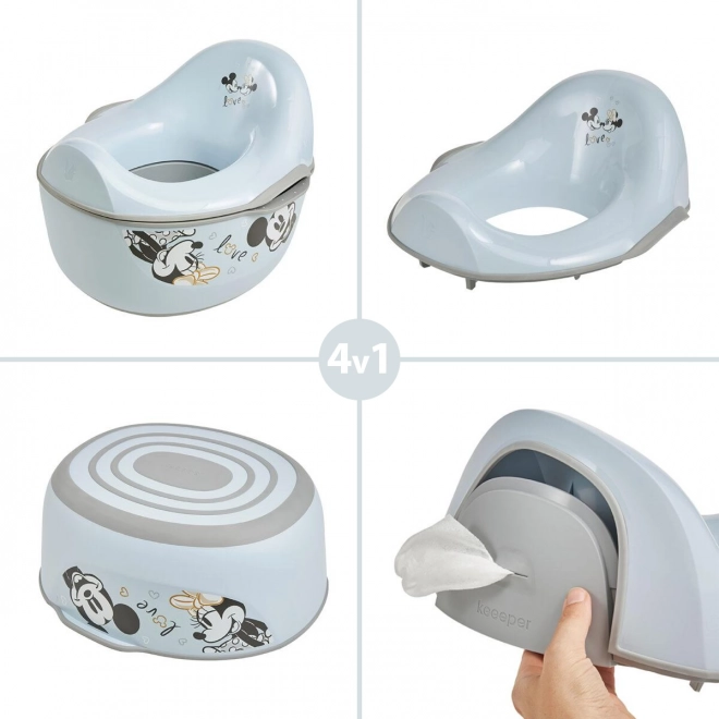 Kinderpo Potje 4-in-1 met MICKEY-motief, blauw