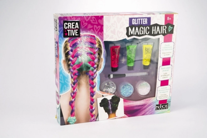 Creatieve set voor het kleuren en versieren van haar