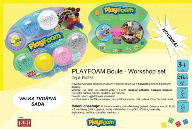 PlayFoam® Modeline/Plastiline kralen met accessoires 7 kleuren